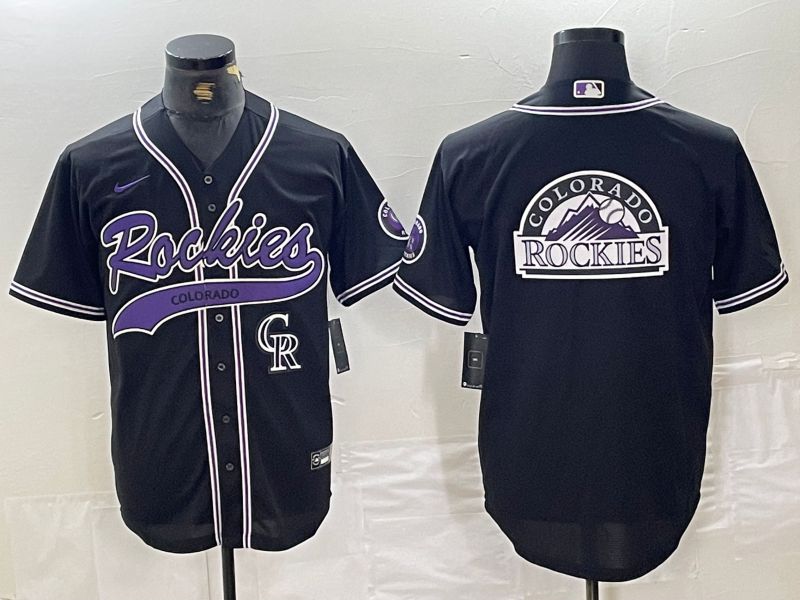 Men Colorado Rockies Blank Black Joint name Nike 2024 MLB Jersey style 6->->MLB Jersey